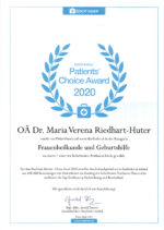 Dr. Maria Riedhart-Huter gewinnt den Patient's Choice Award 2020.